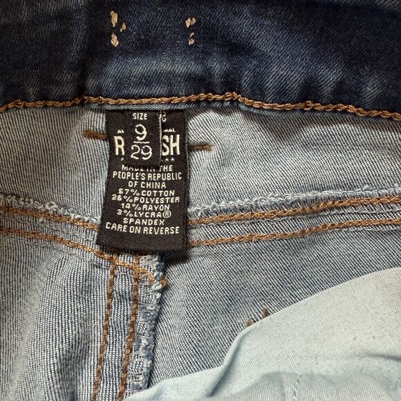 Rewash Brand Jeans Distressed with Rhinestones Size 9/29 - Picture 8 of 10